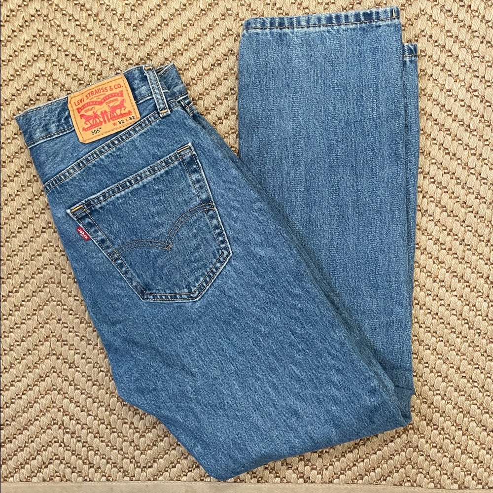 Levi's 505 - Classic Straight Legged Denim Jeans - Blue - 32x32